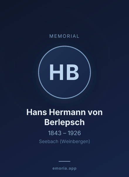 Memorial portrait of Hans Hermann von Berlepsch