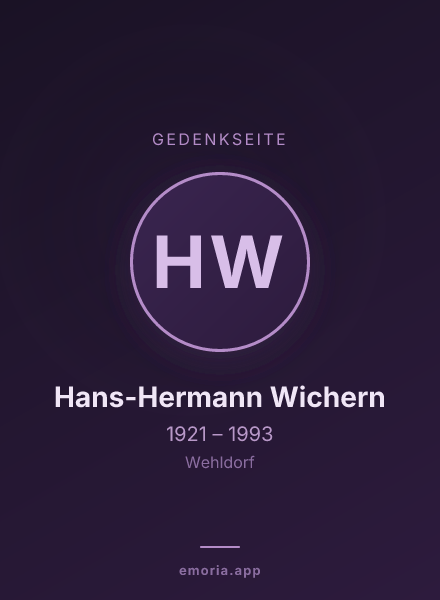 Gedenkportrait von Hans-Hermann Wichern