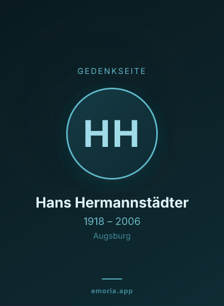Gedenkportrait von Hans Hermannstädter