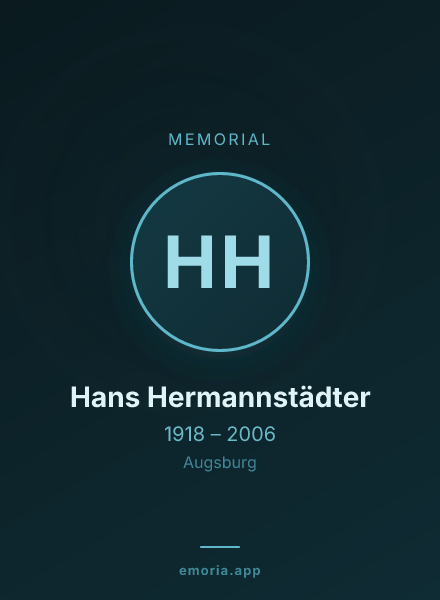 Memorial portrait of Hans Hermannstädter