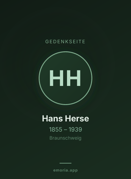 Gedenkportrait von Hans Herse
