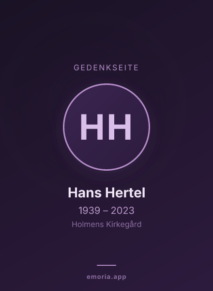 Gedenkportrait von Hans Hertel