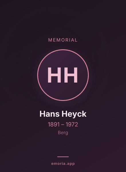 Memorial portrait of Hans Heyck