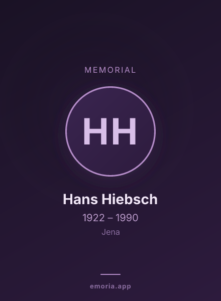 Memorial portrait of Hans Hiebsch