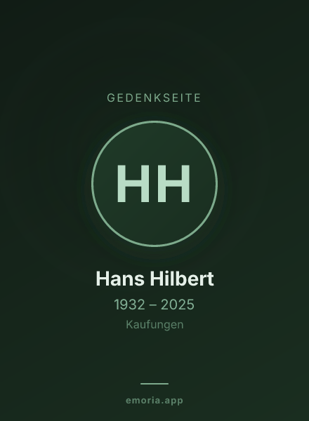 Gedenkportrait von Hans Hilbert