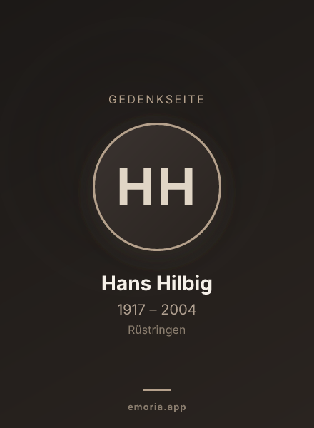 Gedenkportrait von Hans Hilbig