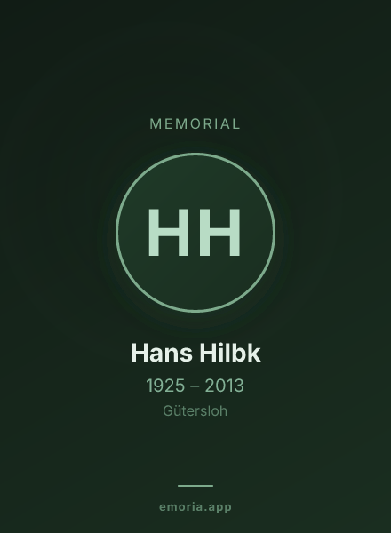 Memorial portrait of Hans Hilbk