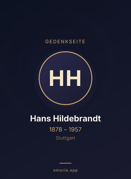 Gedenkportrait von Hans Hildebrandt