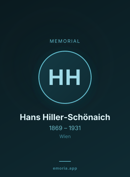 Memorial portrait of Hans Hiller-Schönaich
