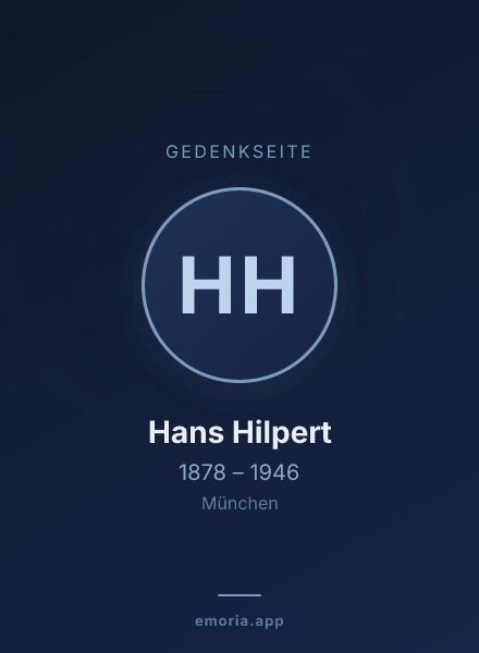 Gedenkportrait von Hans Hilpert