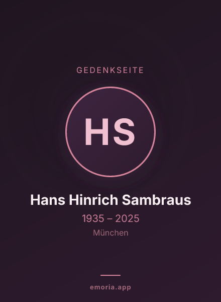 Gedenkportrait von Hans Hinrich Sambraus