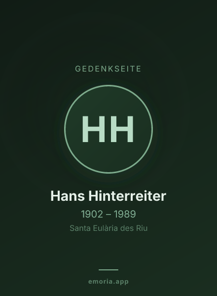 Gedenkportrait von Hans Hinterreiter