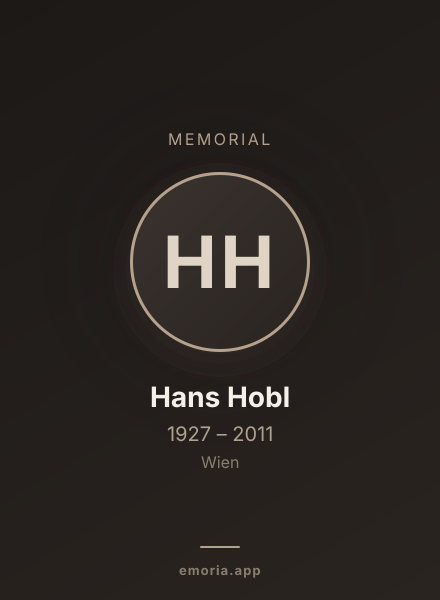 Memorial portrait of Hans Hobl