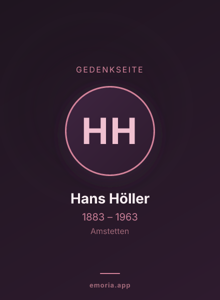 Gedenkportrait von Hans Höller