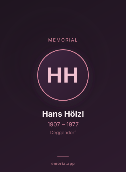 Memorial portrait of Hans Hölzl