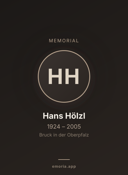Memorial portrait of Hans Hölzl