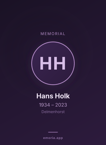 Memorial portrait of Hans Holk