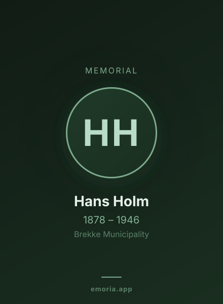 Memorial portrait of Hans Holm
