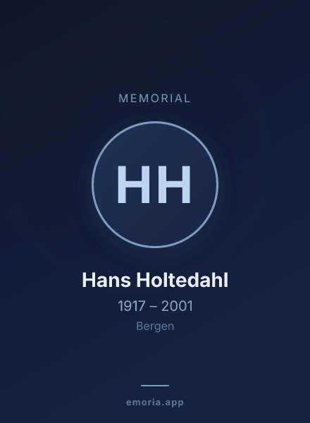 Memorial portrait of Hans Holtedahl