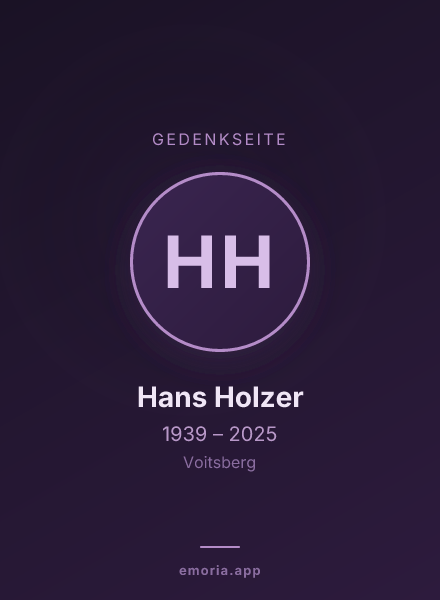 Gedenkportrait von Hans Holzer