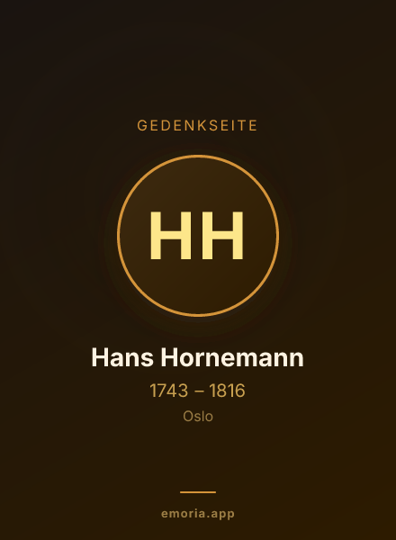 Gedenkportrait von Hans Hornemann