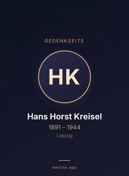 Gedenkportrait von Hans Horst Kreisel