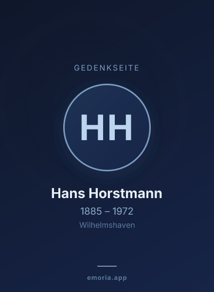Gedenkportrait von Hans Horstmann