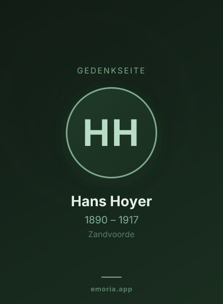 Gedenkportrait von Hans Hoyer