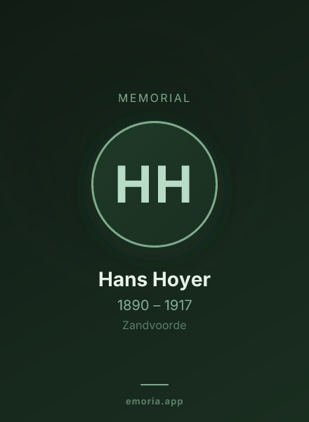 Memorial portrait of Hans Hoyer