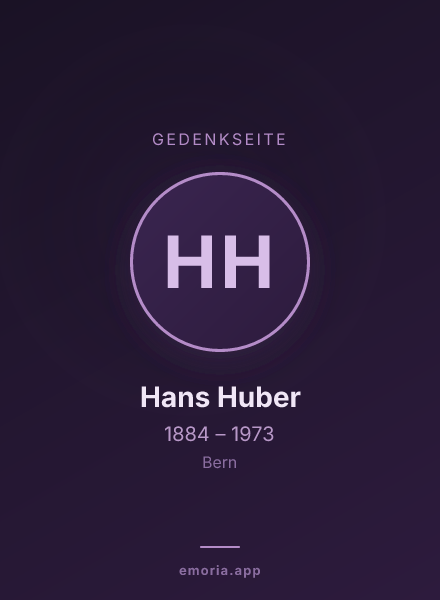 Gedenkportrait von Hans Huber