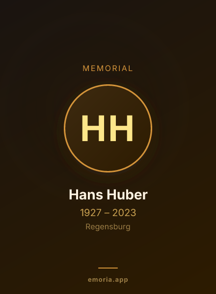 Memorial portrait of Hans Huber
