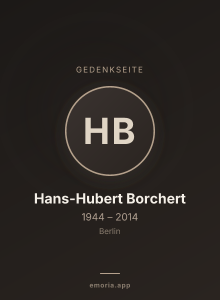Gedenkportrait von Hans-Hubert Borchert
