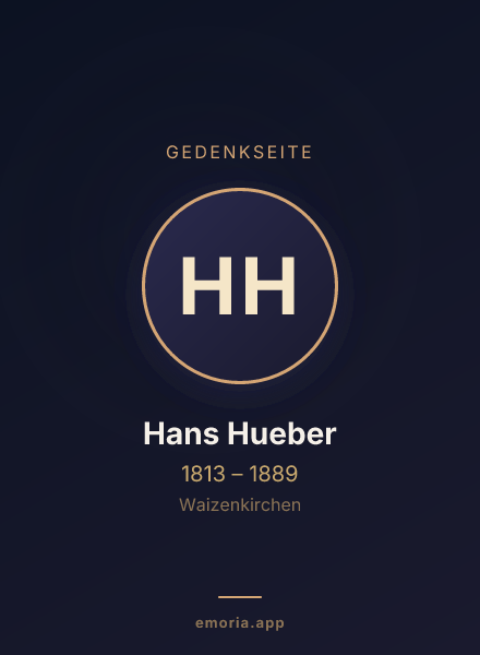 Gedenkportrait von Hans Hueber