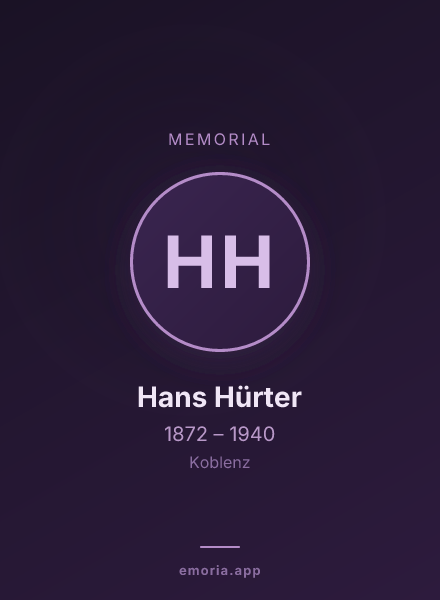Memorial portrait of Hans Hürter