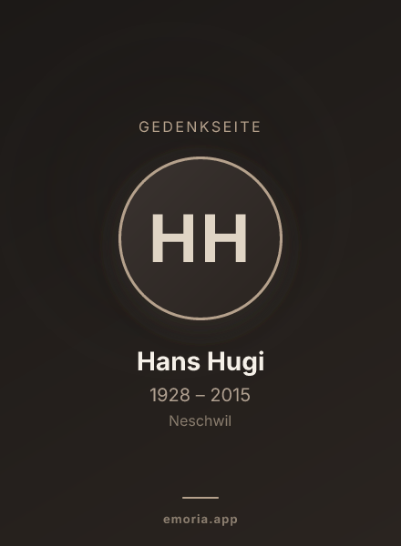 Gedenkportrait von Hans Hugi