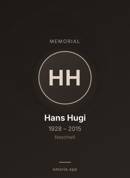 Memorial portrait of Hans Hugi
