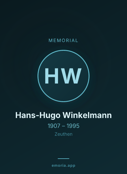Memorial portrait of Hans-Hugo Winkelmann