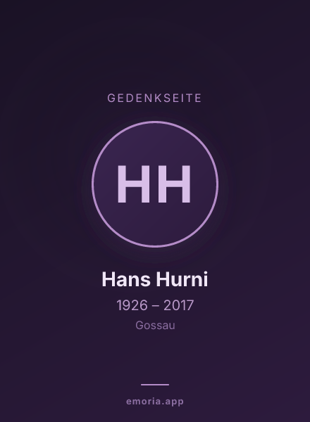 Gedenkportrait von Hans Hurni