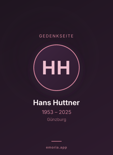 Gedenkportrait von Hans Huttner