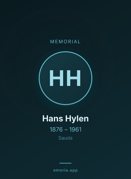 Memorial portrait of Hans Hylen