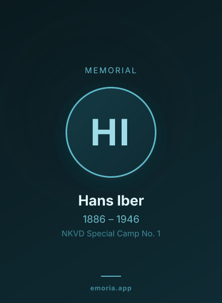 Memorial portrait of Hans Iber