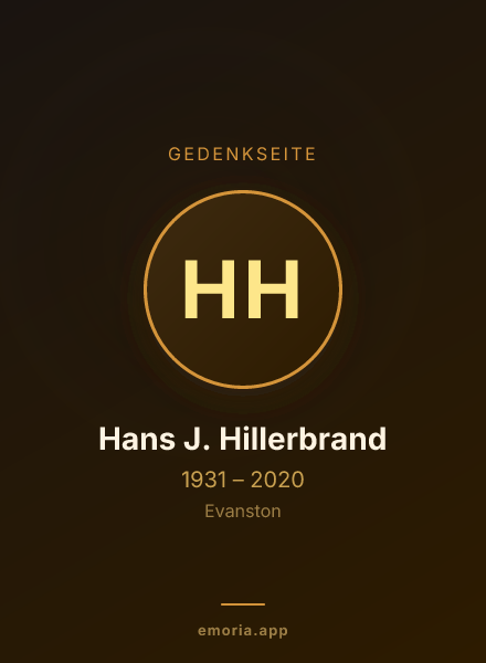 Gedenkportrait von Hans J. Hillerbrand
