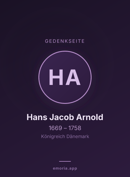 Gedenkportrait von Hans Jacob Arnold