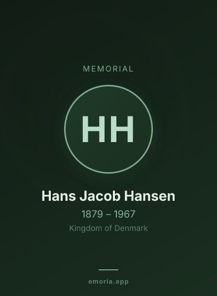 Memorial portrait of Hans Jacob Hansen
