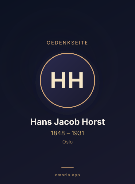 Gedenkportrait von Hans Jacob Horst