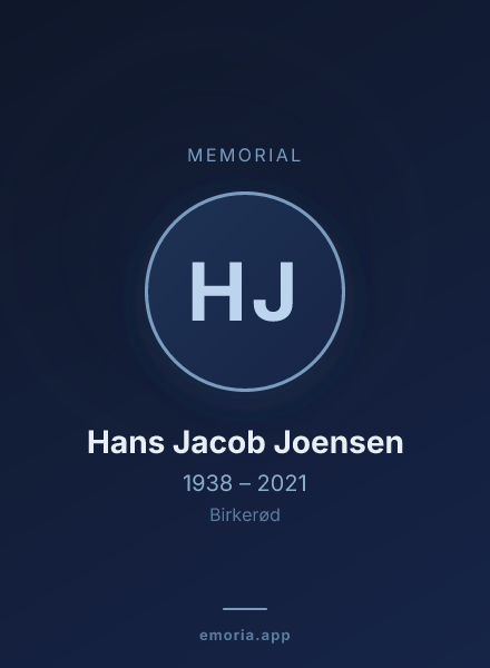Memorial portrait of Hans Jacob Joensen