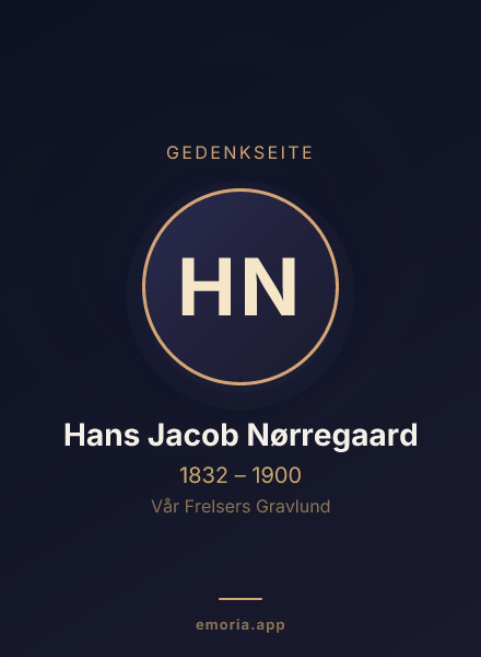 Gedenkportrait von Hans Jacob Nørregaard