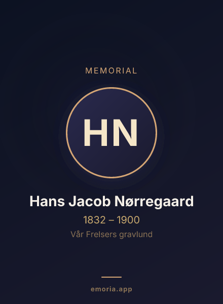 Memorial portrait of Hans Jacob Nørregaard