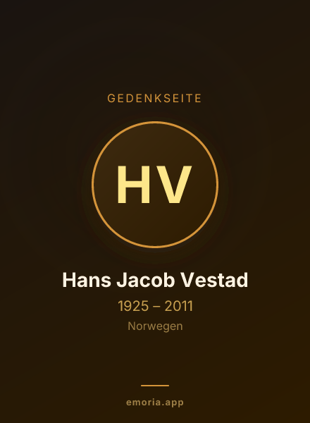 Gedenkportrait von Hans Jacob Vestad