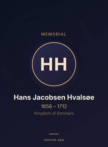 Memorial portrait of Hans Jacobsen Hvalsøe